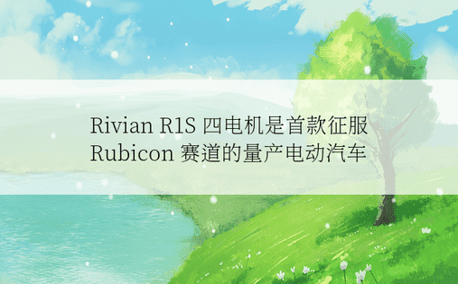 Rivian R1S 四电机是首款征服 Rubicon 赛道的量产电动汽车