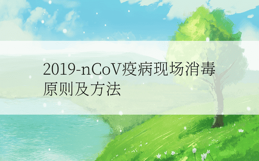 2019-nCoV疫病现场消毒原则及方法