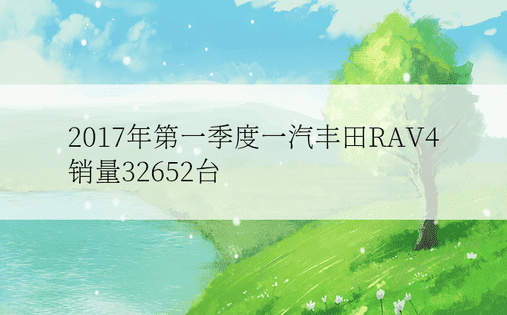 2017年第一季度一汽丰田RAV4销量32652台