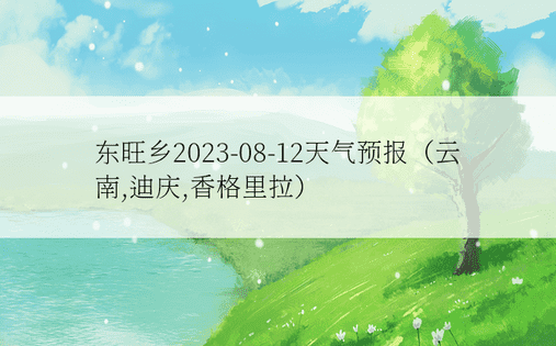 东旺乡2023-08-12天气预报（云南,迪庆,香格里拉）
