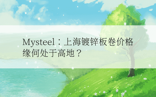 Mysteel：上海镀锌板卷价格缘何处于高地？