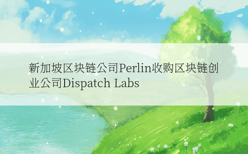新加坡区块链公司Perlin收购区块链创业公司Dispatch Labs