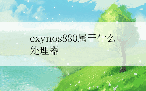 exynos880属于什么处理器