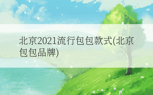北京2021流行包包款式(北京包包品牌)