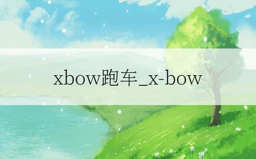 xbow跑车_x-bow