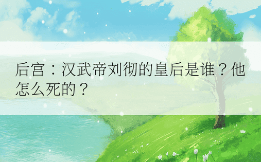 后宫：汉武帝刘彻的皇后是谁？他怎么死的？ 